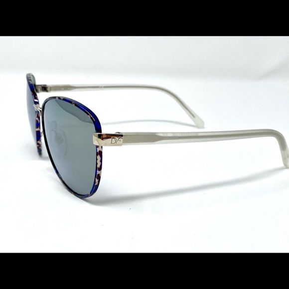 Diane Von Furstenberg Woman Sunglasses Peyton Silver Blue Tort DVF119S New main image 6
